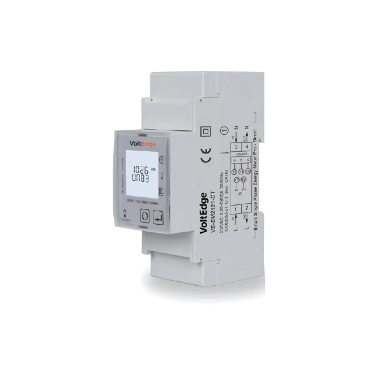 VoltEdge VE-EM2121-DT Single-Phase Direct Energy Meter