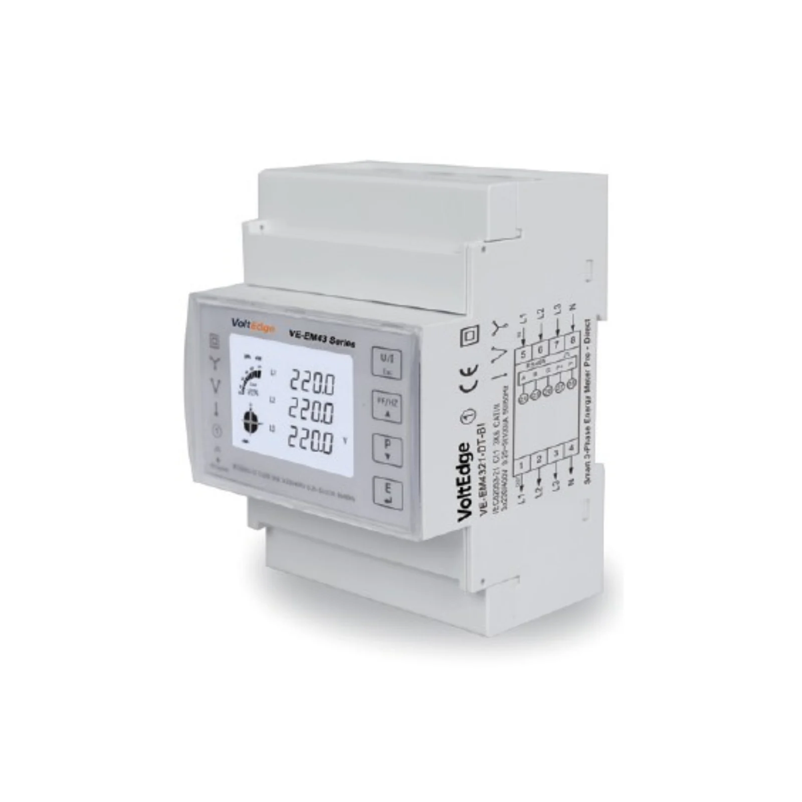 VoltEdge VE-EM4321-DT-BI Three-Phase Direct Energy Meter