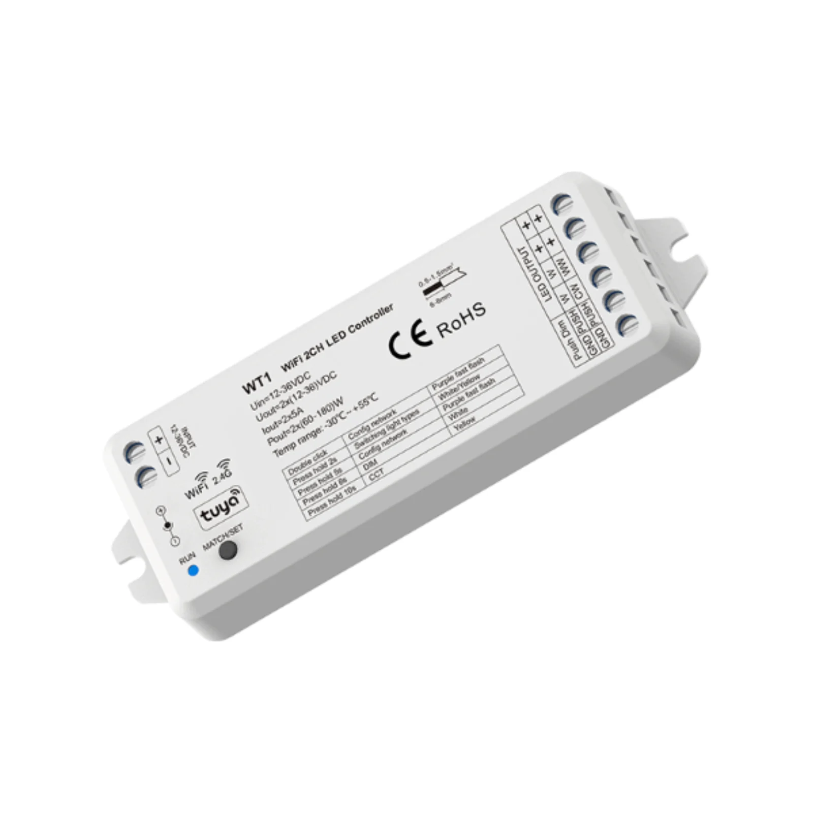 VE-LC03-WF 2-Channel Wi-Fi & RF LED Controller, manufactured by Skydance (WT1)